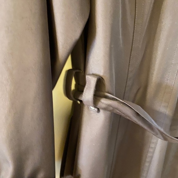 Vintage Simon Chang dark chocolate brown rain trench coat size 5/6 - Picture 9 of 10